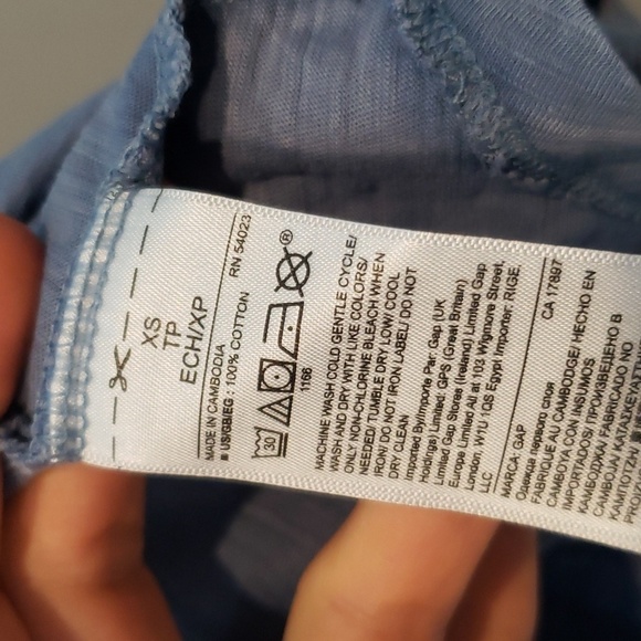 Gap Slub Tank XS Heathered Blue New - Picture 7 of 7